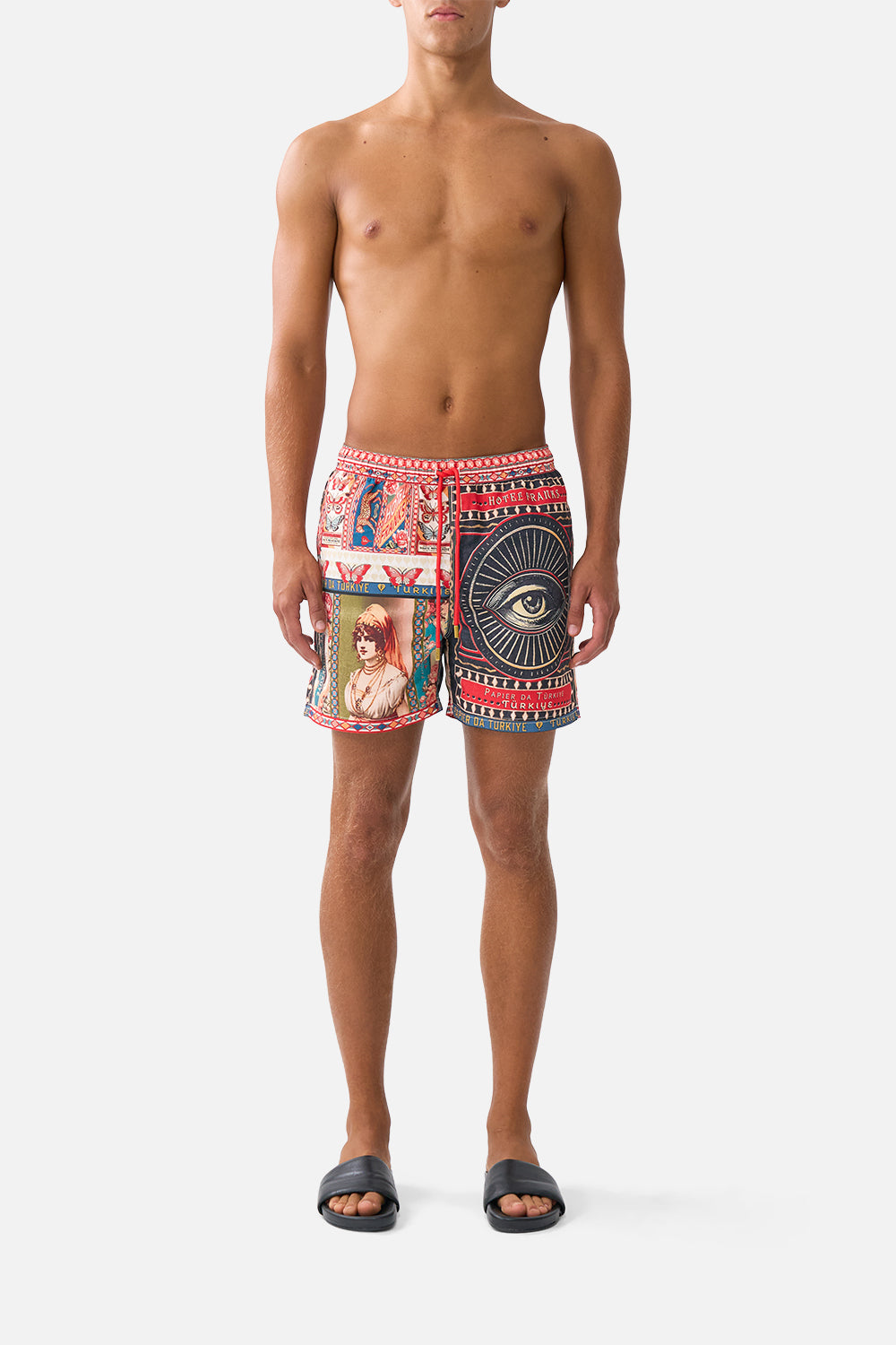 The CAMILLA MID LENGTH BOARDSHORT WITH ELASTIC WAIST HIGH CLASS HOOKAHHIGH CLASS HOOKAH