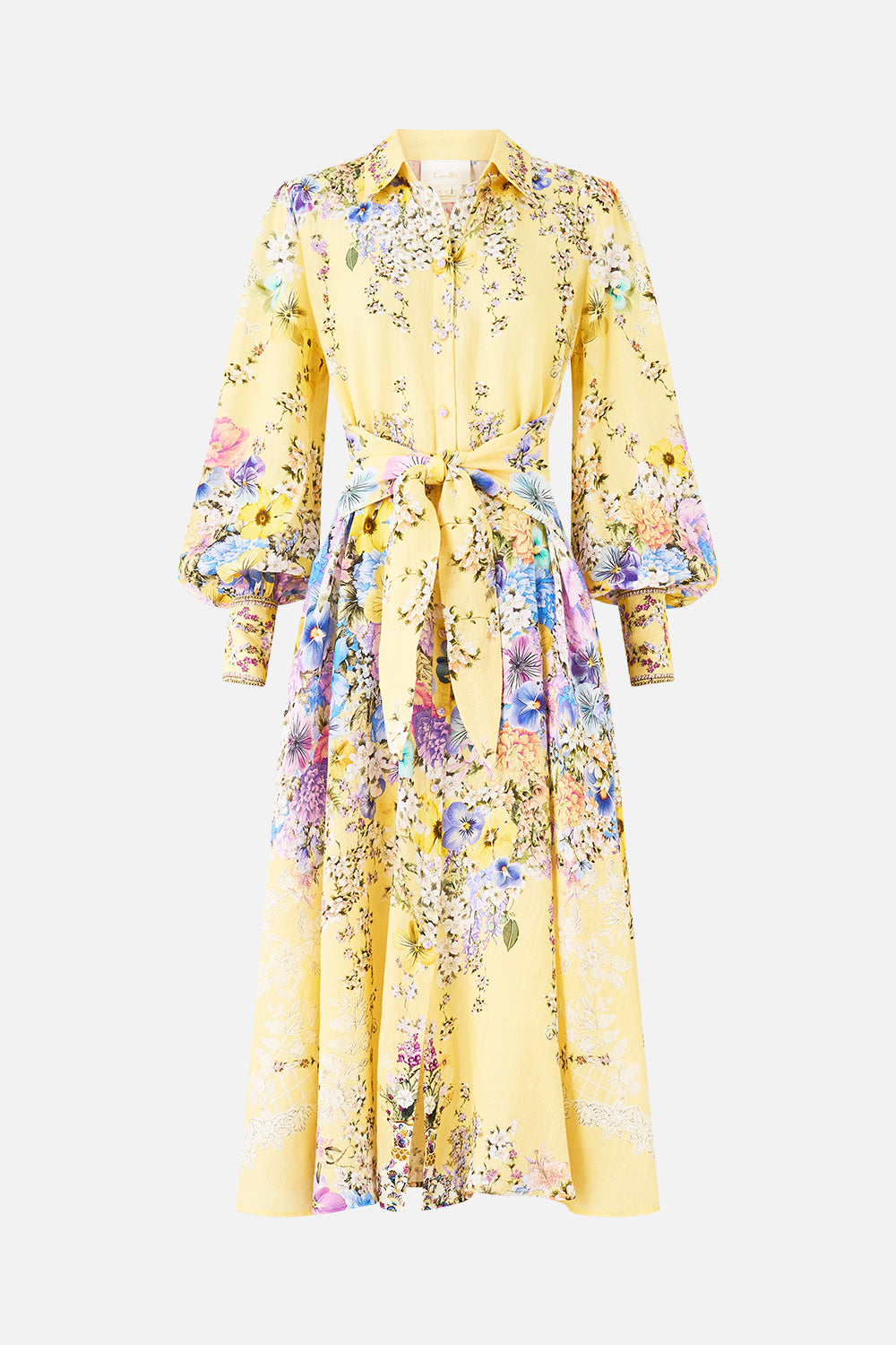 The CAMILLA WAIST TIE SHIRT DRESS DARLING BUDS