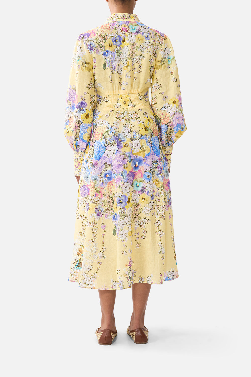 The CAMILLA WAIST TIE SHIRT DRESS DARLING BUDS