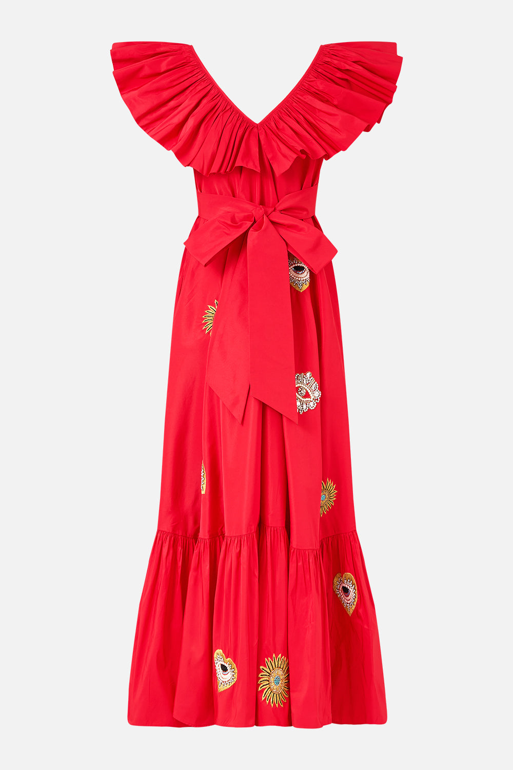 The CAMILLA FRILL NECK DRESS WITH HARDWARE NAZAR NIRVANA