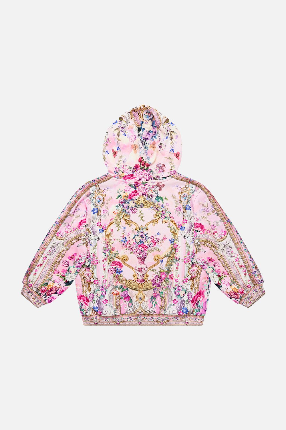 KIDS ZIP THROUGH HOODIE WITH BOW PALATIAL PASTELS