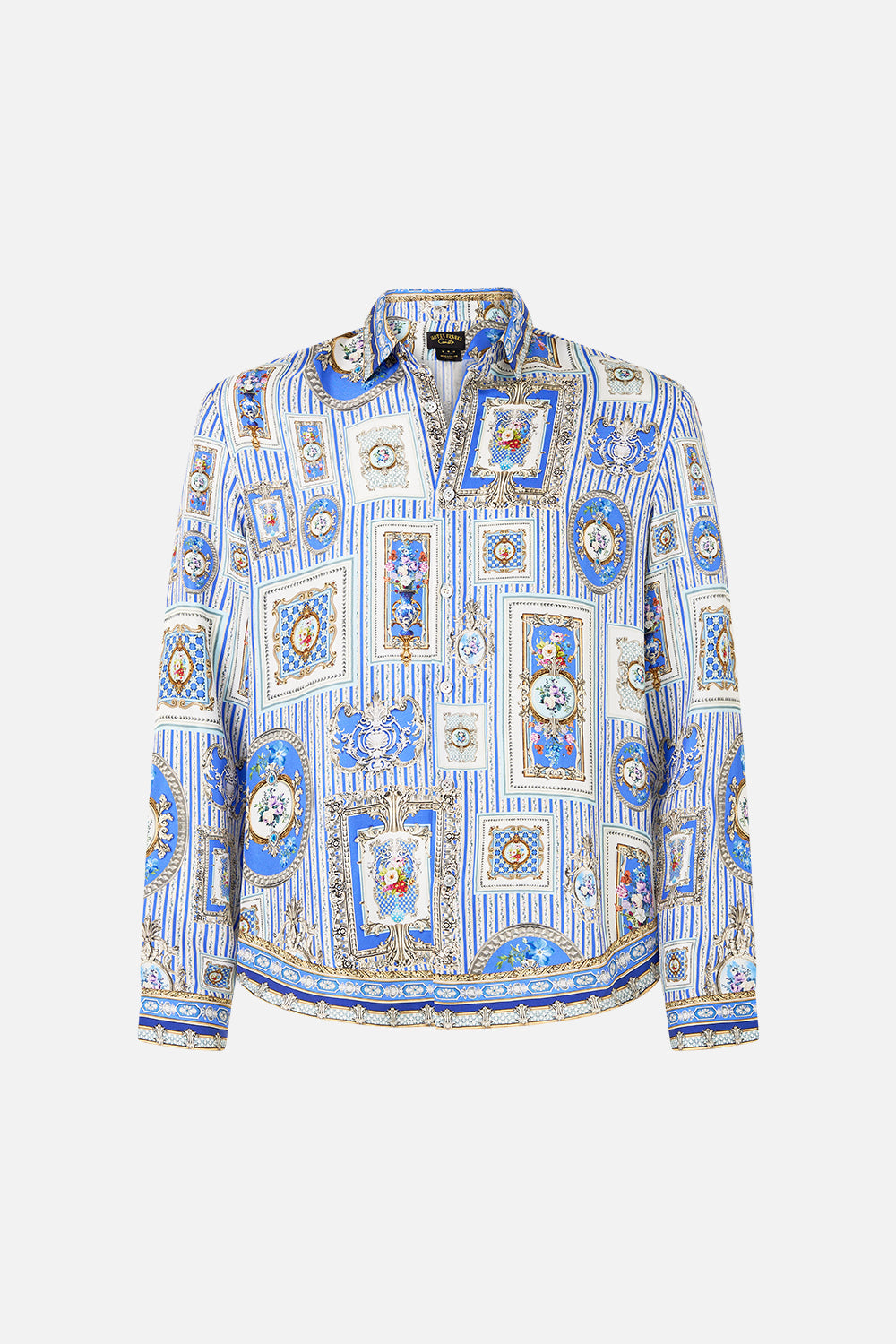 The CAMILLA LONG SLEEVE COLLARED SHIRT OTTOMAN OPULENCE