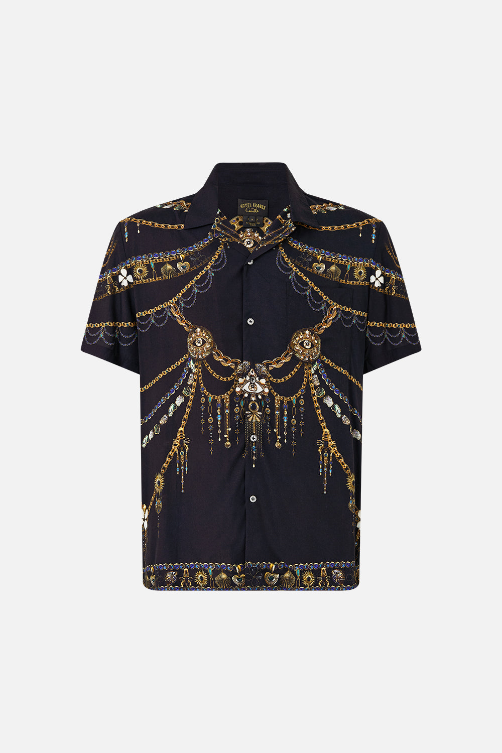 SHORT SLEEVE CAMP COLLARED SHIRT AMULETS AND ALCHEMY