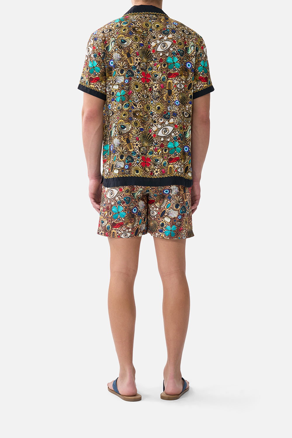 The CAMILLA SHORT SLEEVE CAMP COLLARED SHIRT NAZAR NIRVANA
