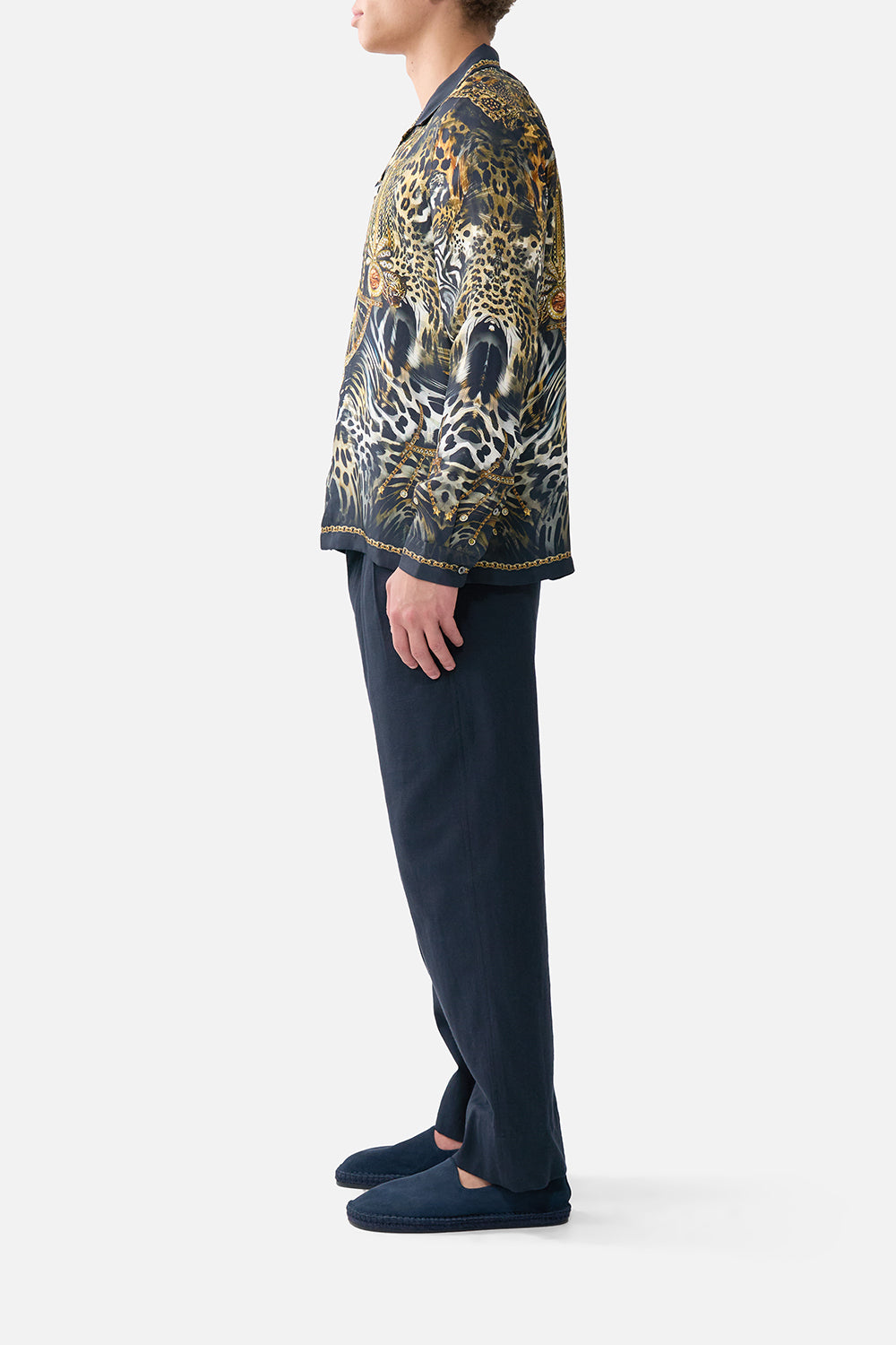 The CAMILLA LONG SLEEVE CAMP COLLARED SHIRT FELINE FOLKLORE