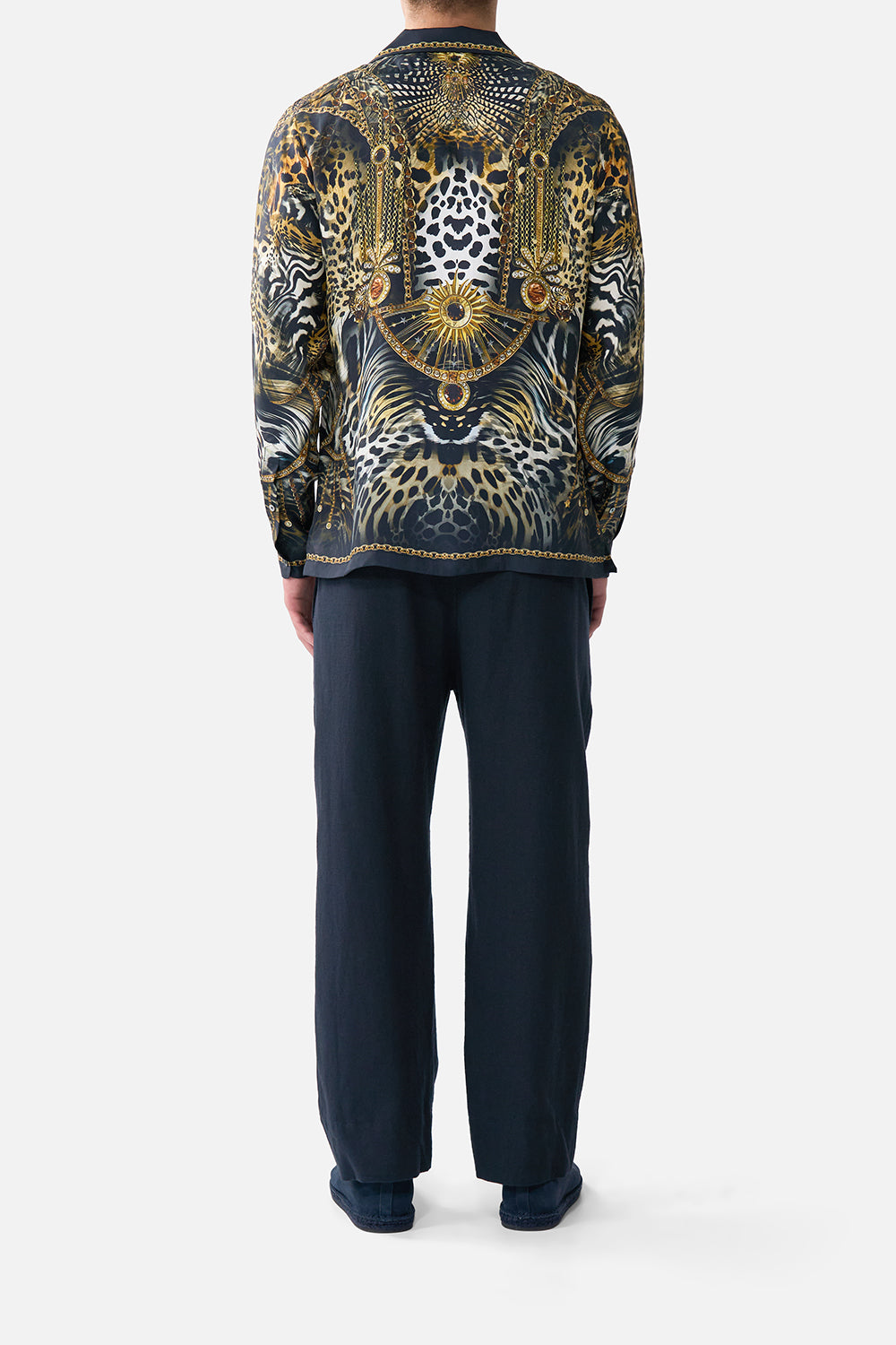 The CAMILLA LONG SLEEVE CAMP COLLARED SHIRT FELINE FOLKLORE