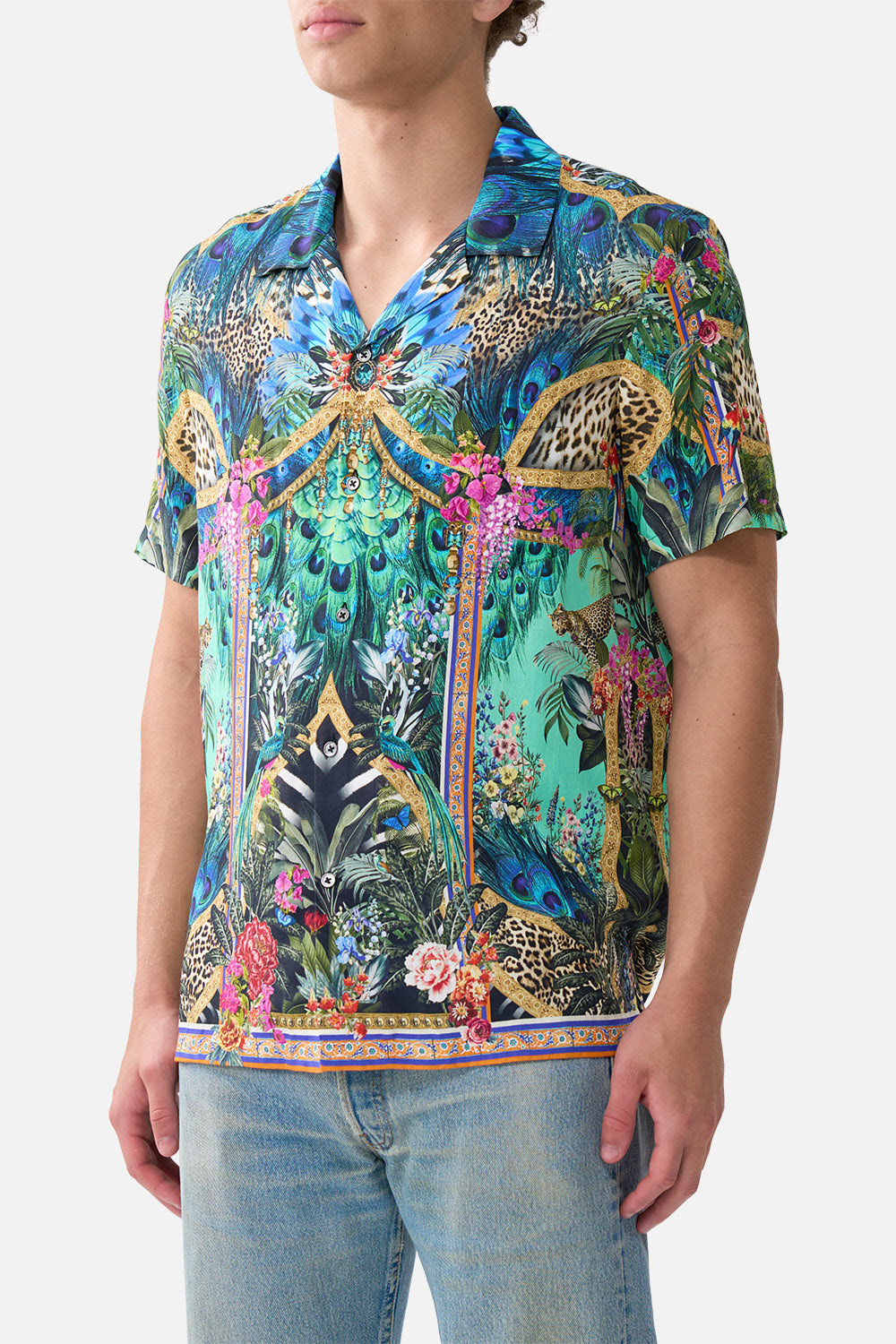 SHORT SLEEVE CAMP COLLARED SHIRT ANIMAL ALCHEMY