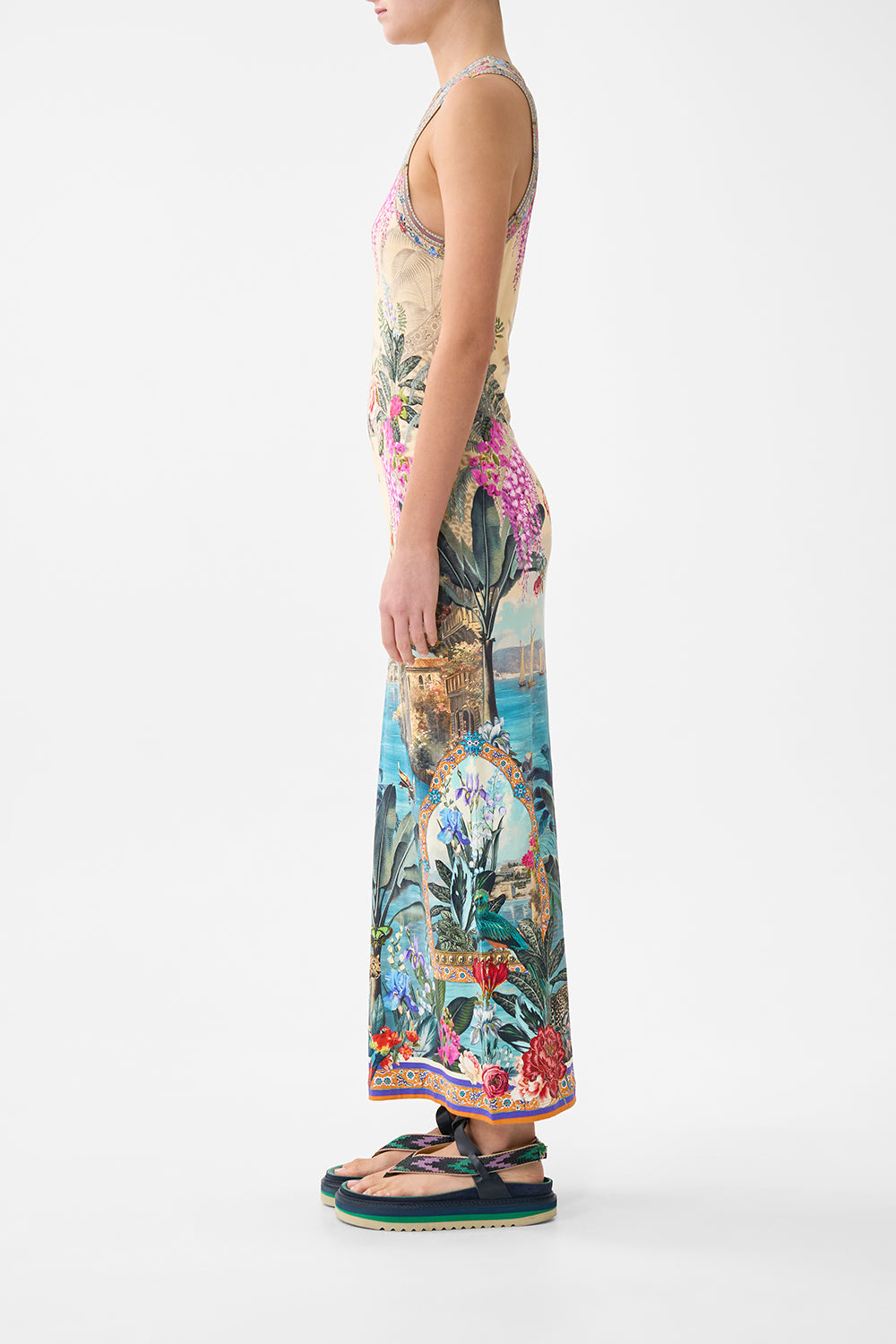 The CAMILLA JERSEY TANK DRESS BODRUM BOTANICALS