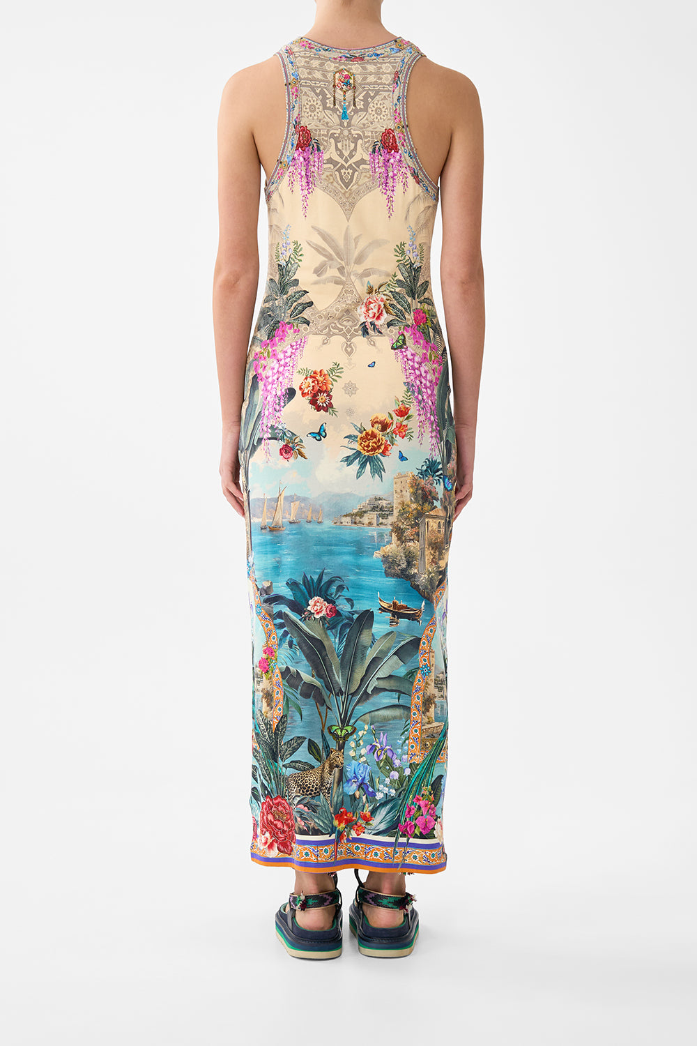 The CAMILLA JERSEY TANK DRESS BODRUM BOTANICALS