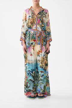 BUTTON THROUGH SCARF BLOUSE BODRUM BOTANICALS