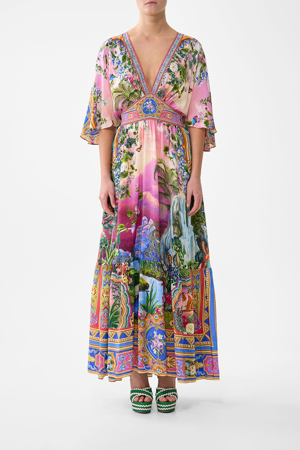 The CAMILLA WAISTED DRESS WITH HEM RUFFLE TURKISH DELIGHTTURKISH DELIGHT