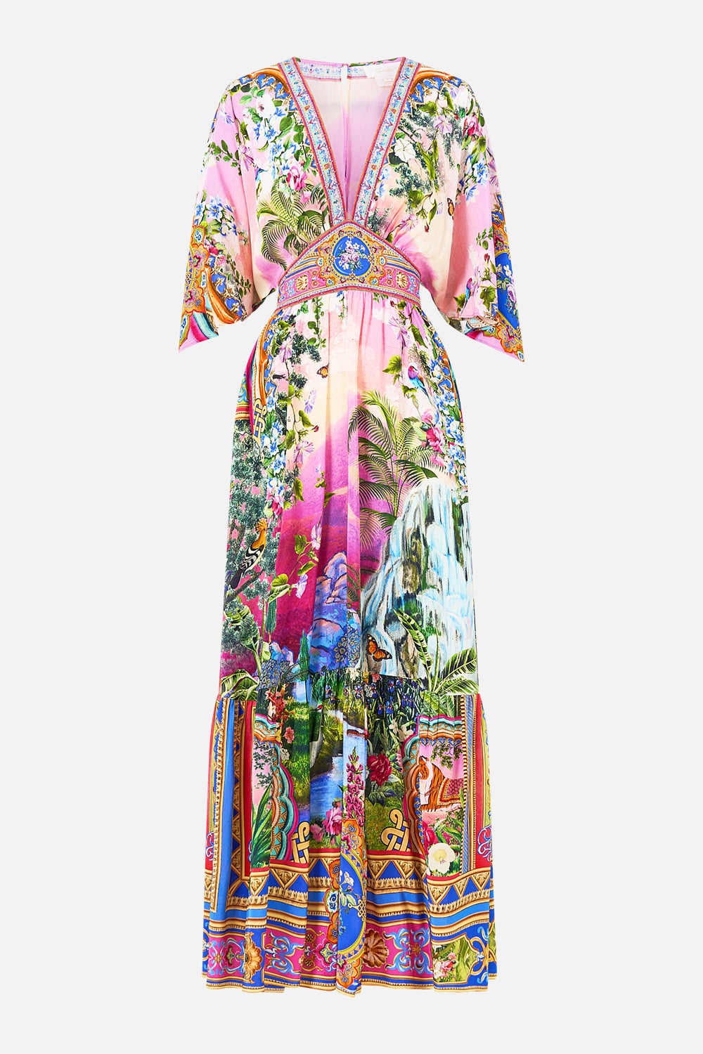 The CAMILLA WAISTED DRESS WITH HEM RUFFLE TURKISH DELIGHT