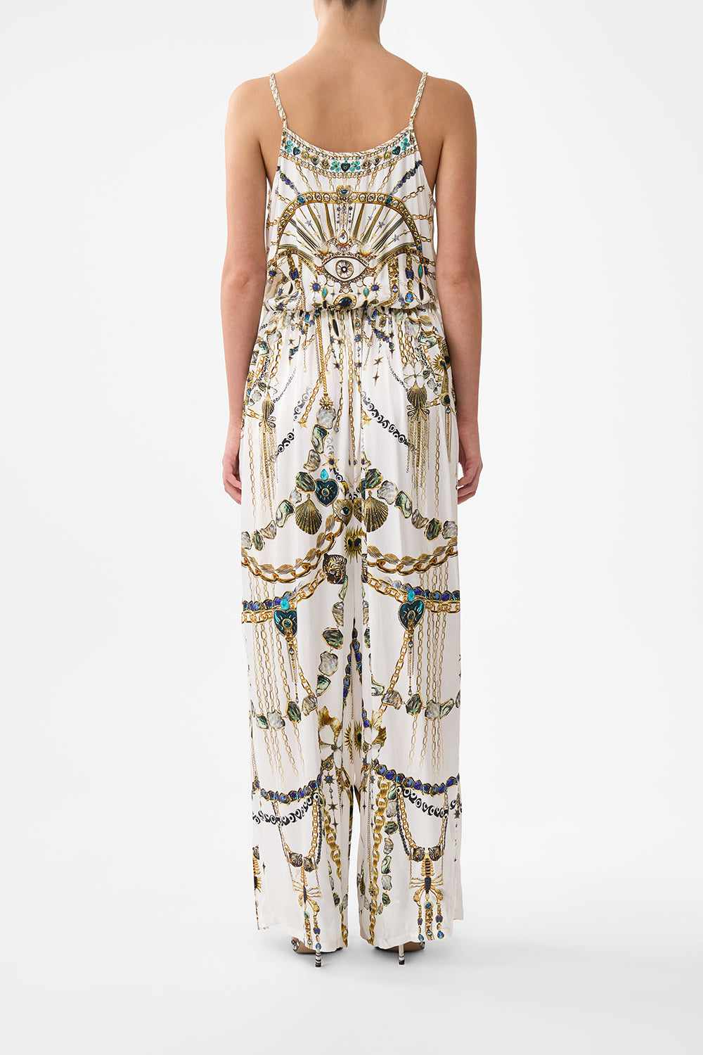 SHOESTRING STRAP JUMPSUIT CHAIN GANG