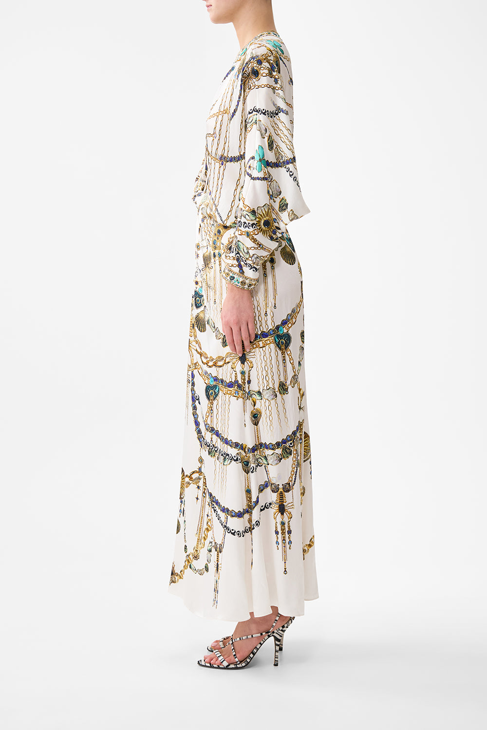 TWIST FRONT BATWING DRESS CHAIN GANG