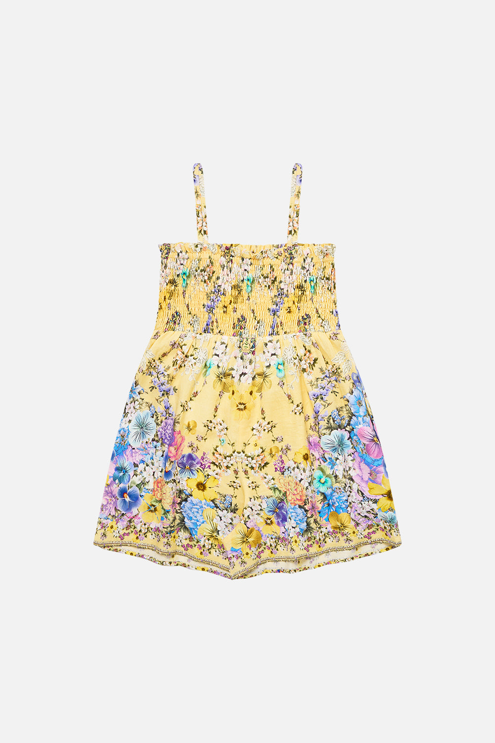The CAMILLA KIDS STRAPPY FLOWY PLAYSUIT W SHIRRED BODICE DARLING BUDS