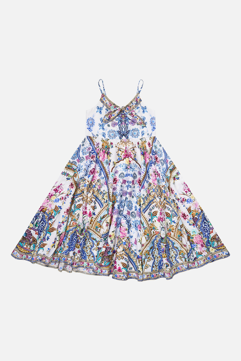 The CAMILLA KIDS STRAPPY MAXI DRESS WITH TIE FRONT ALL ABOUT THAT LACEALL ABOUT THAT LACE