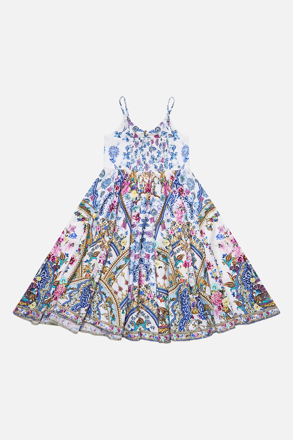 The CAMILLA KIDS STRAPPY MAXI DRESS WITH TIE FRONT ALL ABOUT THAT LACE
