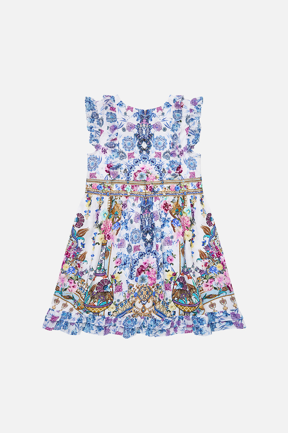 KIDS SLEEVELESS MINI DRESS WITH FRILL EDGES ALL ABOUT THAT LACE