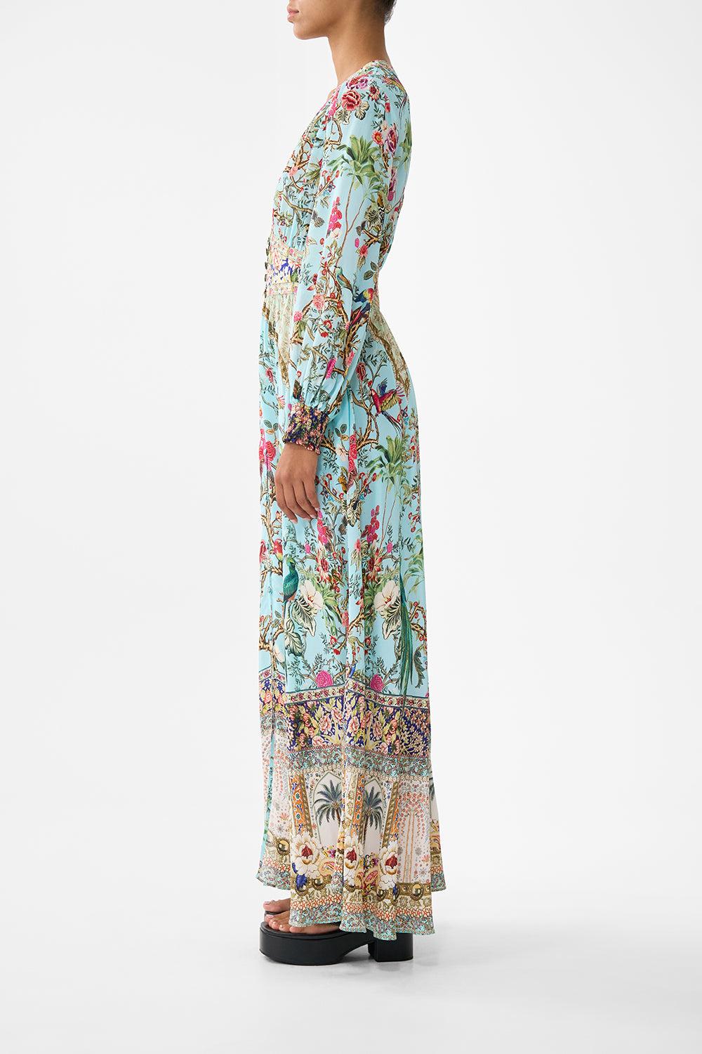 The CAMILLA BUTTON DRESS WITH SHAPED WAISTBAND SULTANS AND QUEENS