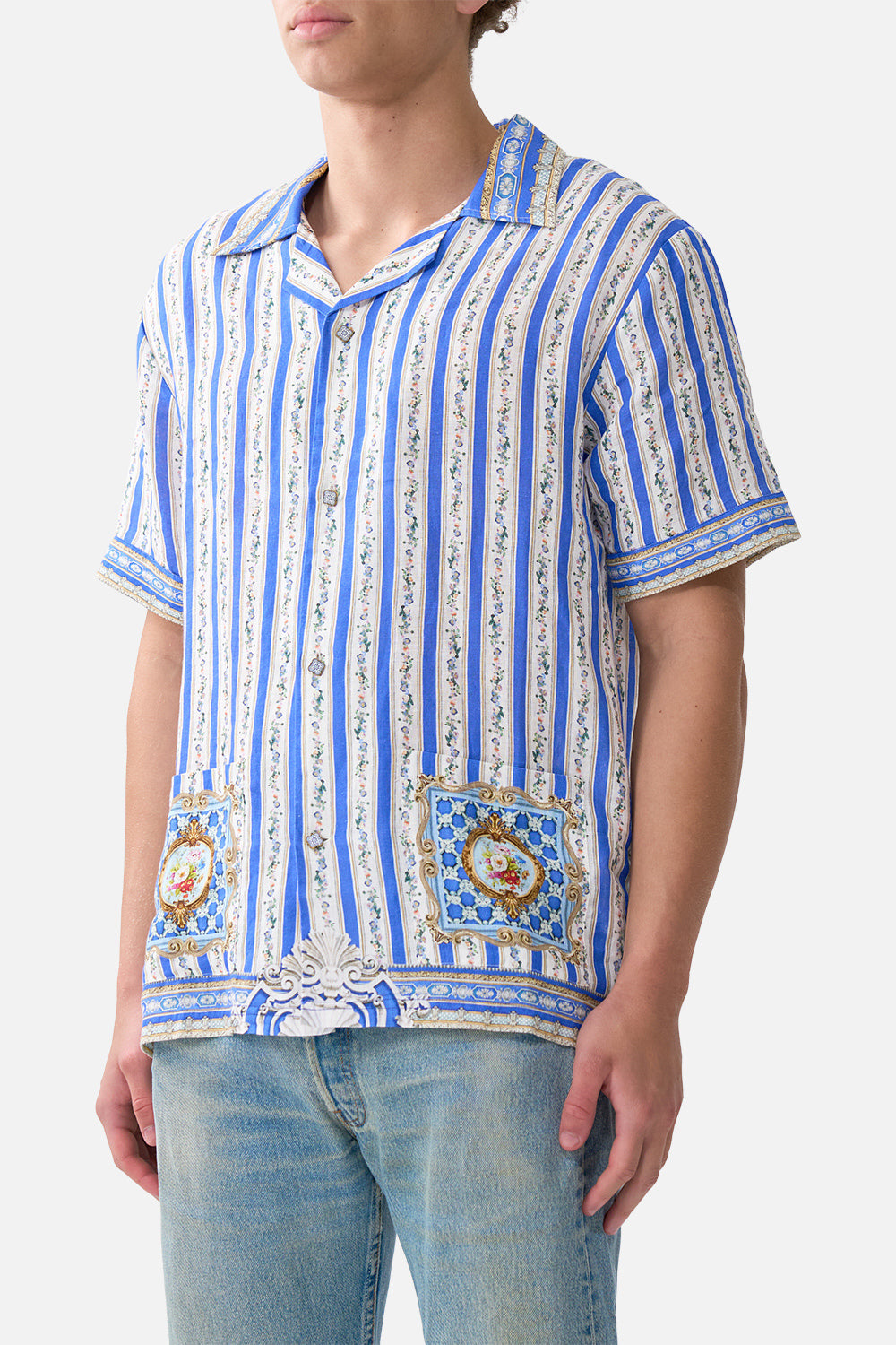 SHORT SLEEVE CABANA SHIRT OTTOMAN OPULENCE