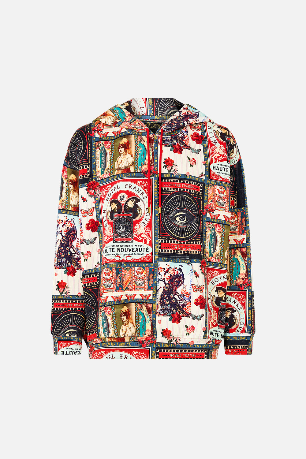 RELAXED FIT OVERSIZED HOODIE W KANGA POCKET HIGH CLASS HOOKAH