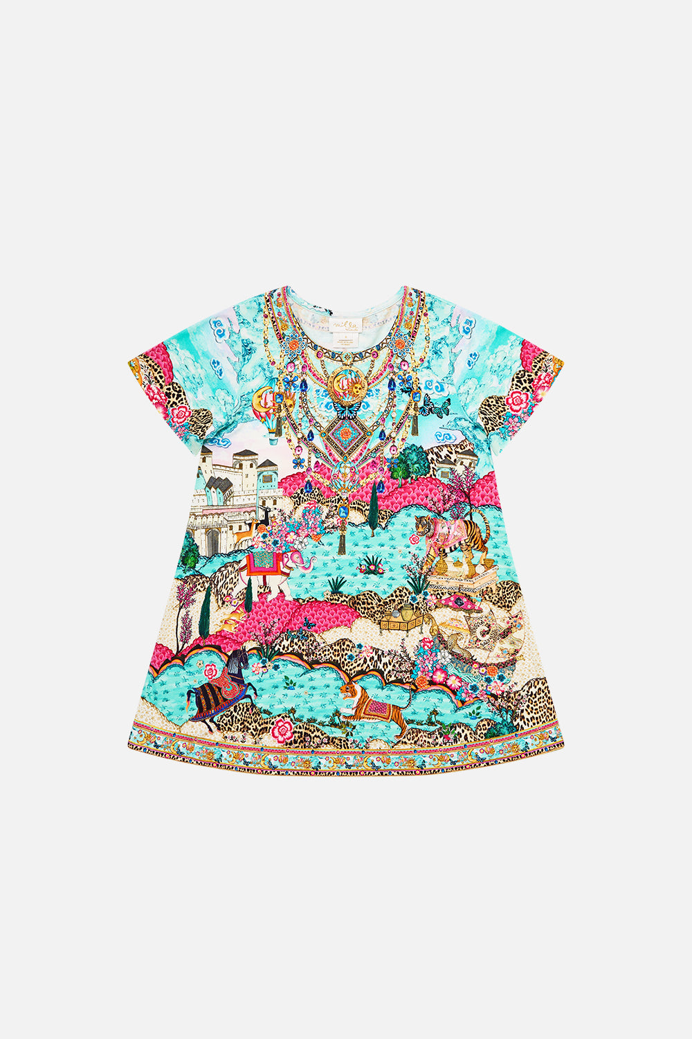 The CAMILLA KIDS TEE MINI DRESS WITH FLARE HEM MINIATURE MOMENTSMINIATURE MOMENTS