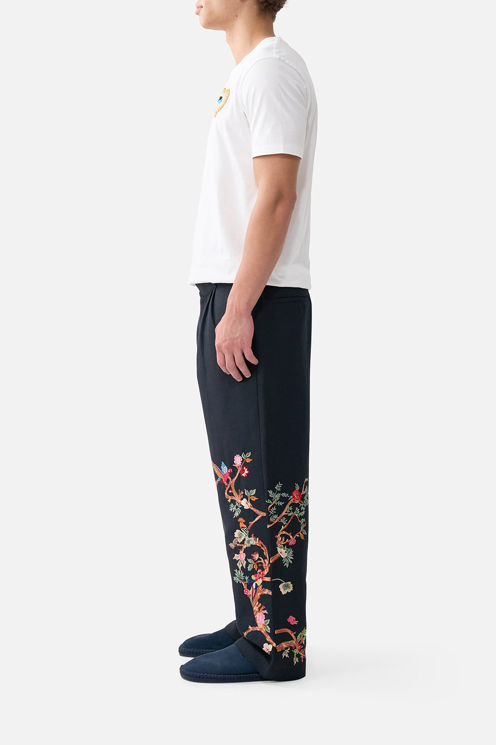 The CAMILLA EMBROIDERED TAILORED LOUNGE PANT SULTANS AND QUEENS