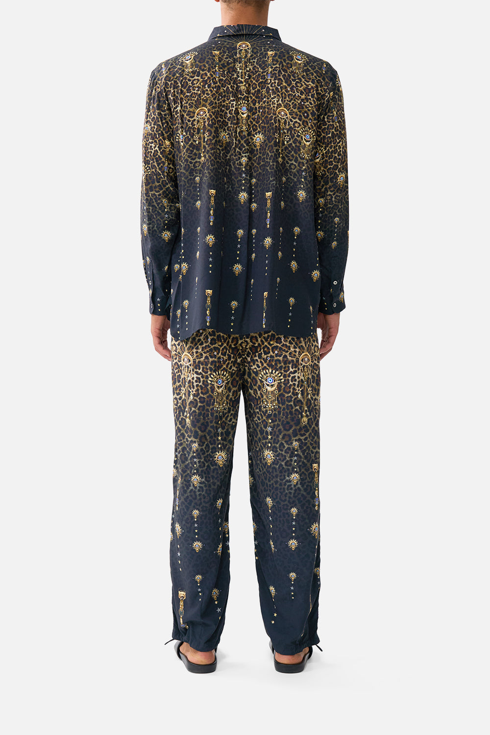 PARACHUTE PANT WITH ELASTIC WAIST FELINE FOLKLORE