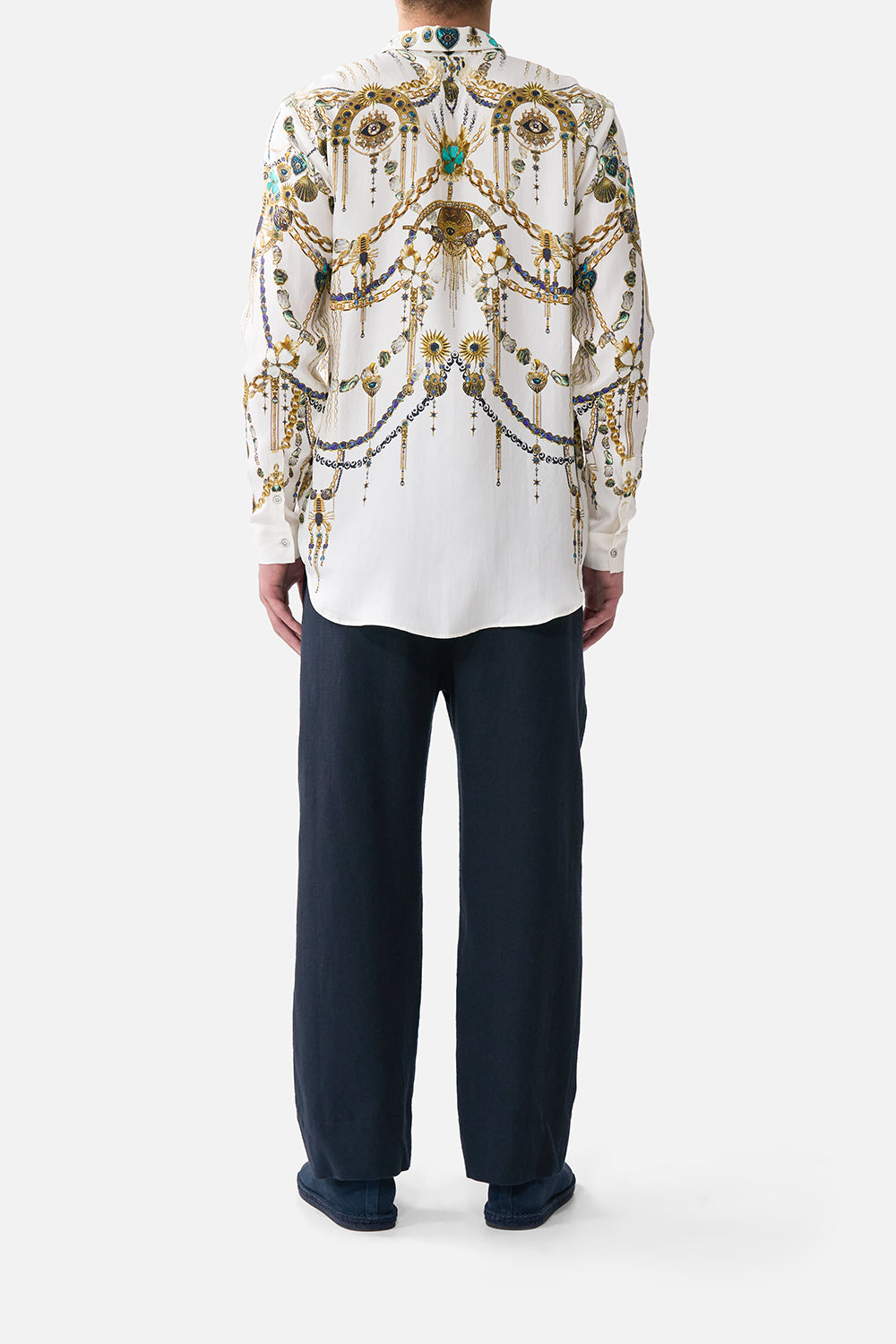 The CAMILLA LONG SLEEVE HIDDEN PLACKET SHIRT CHAIN GANG