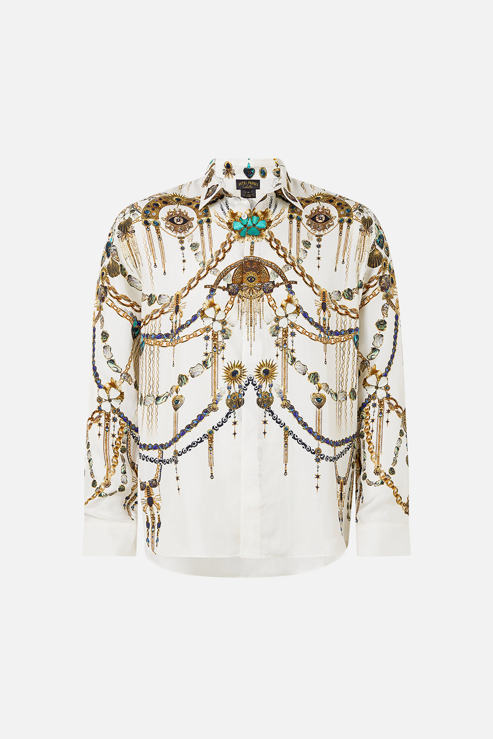 The CAMILLA LONG SLEEVE HIDDEN PLACKET SHIRT CHAIN GANG