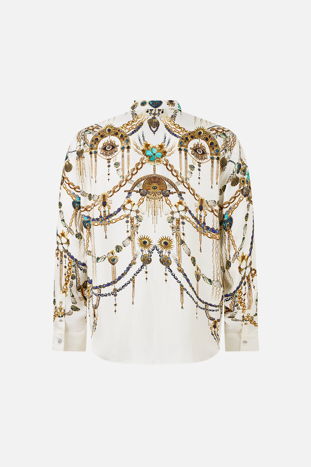 The CAMILLA LONG SLEEVE HIDDEN PLACKET SHIRT CHAIN GANG