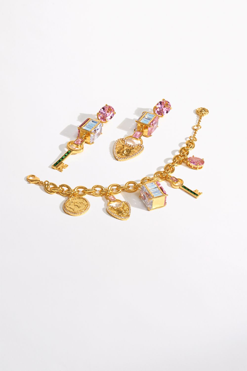 The CAMILLA LOCKETS LOADED CHARM BRACELET GOLD