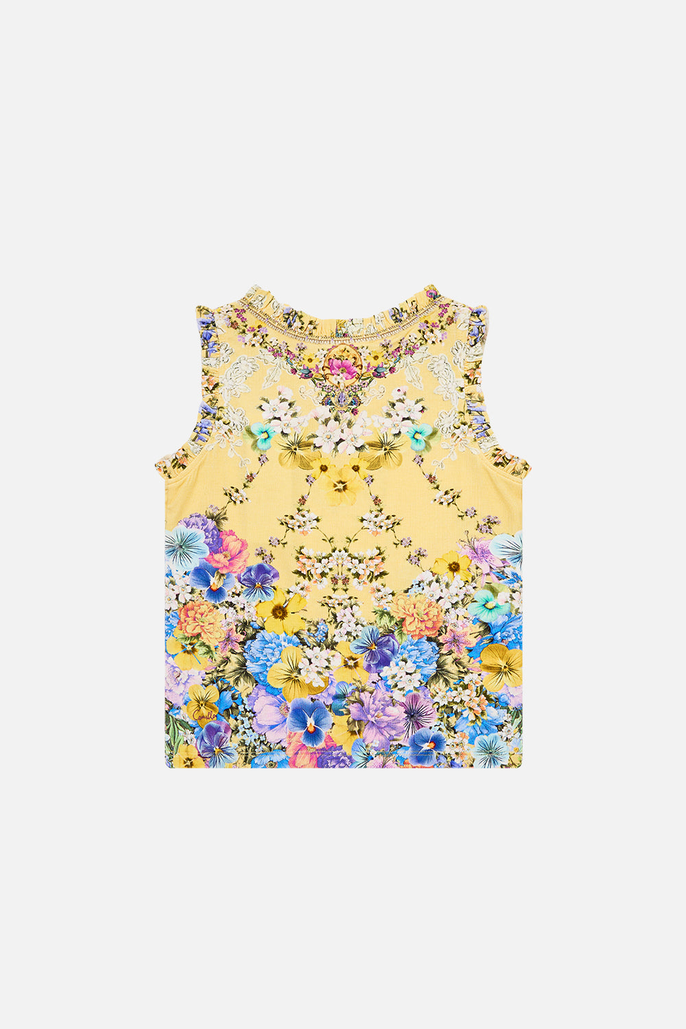 KIDS TANK TOP WITH FRILL EDGE DARLING BUDS