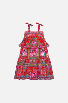 KIDS TIERED MAXI DRESS WITH BOW STRAPS HEIRLOOM EMPIRE