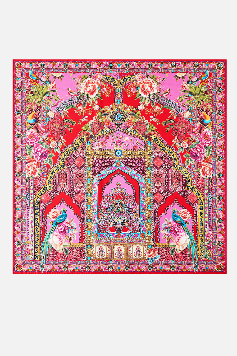 PRINTED SILK TWILL SQUARE SCARF HEIRLOOM EMPIRE