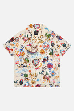BOYS SHORT SLEEVE CAMP COLLARED SHIRT KAPADOKYA KITSCH