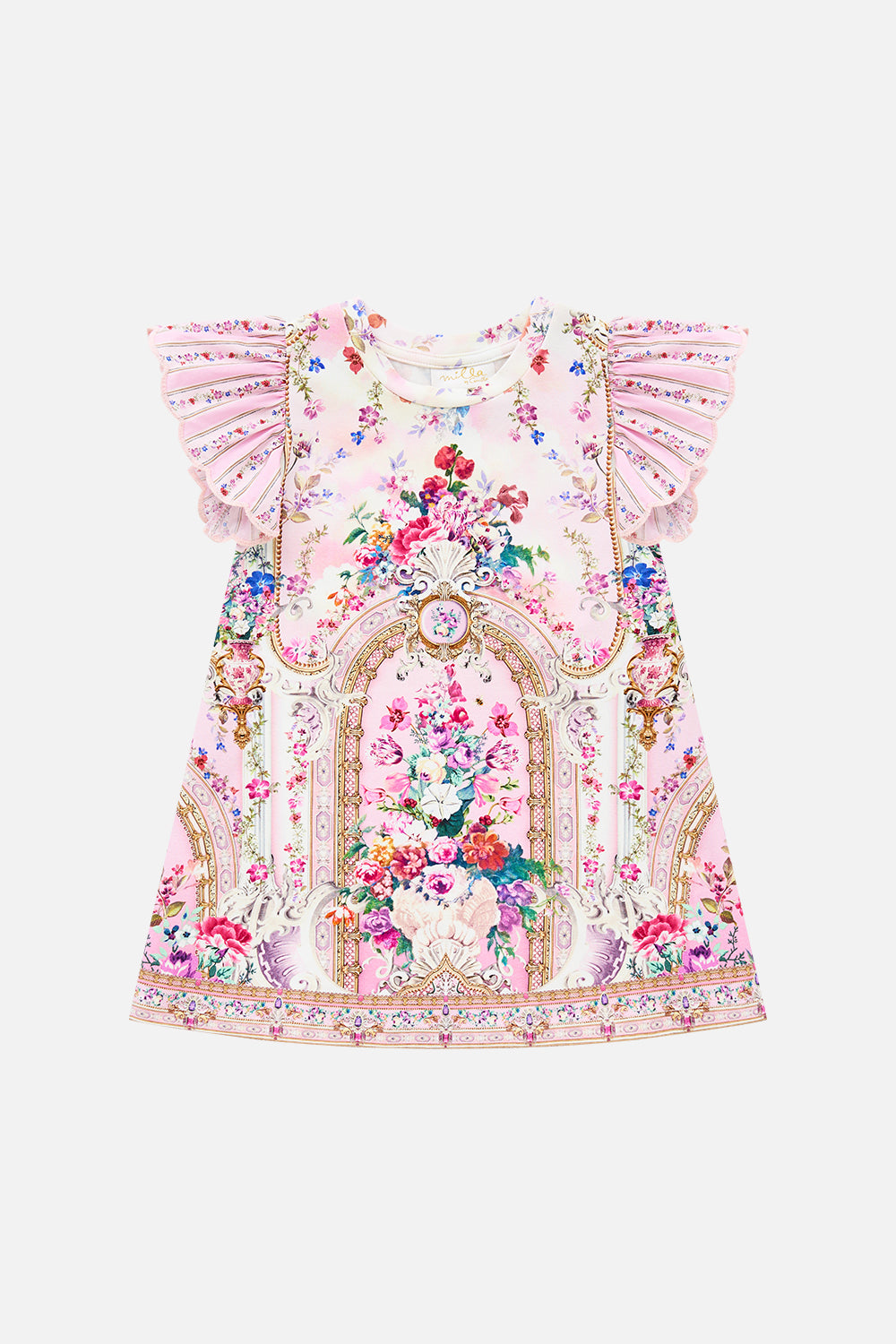 BABIES ANGLAISE SLEEVE TEE DRESS W FLARE HEM PALATIAL PASTELS