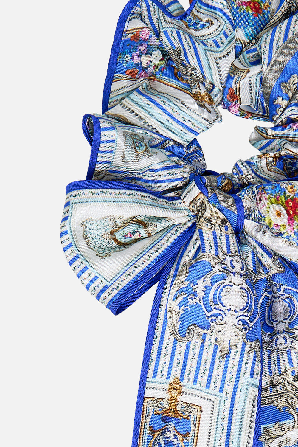 The CAMILLA SCRUNCHIE WITH BOW OTTOMAN OPULENCE
