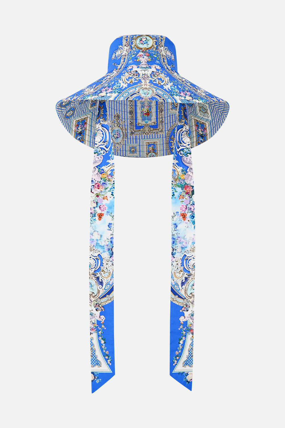 WIDE BRIM BUCKET HAT WITH TIE OTTOMAN OPULENCE