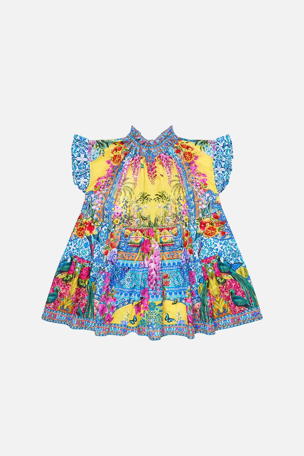 The CAMILLA KIDS TIERED OVERSIZED MINI DRESS WITH FRILL SULTANAHMET SUMMER