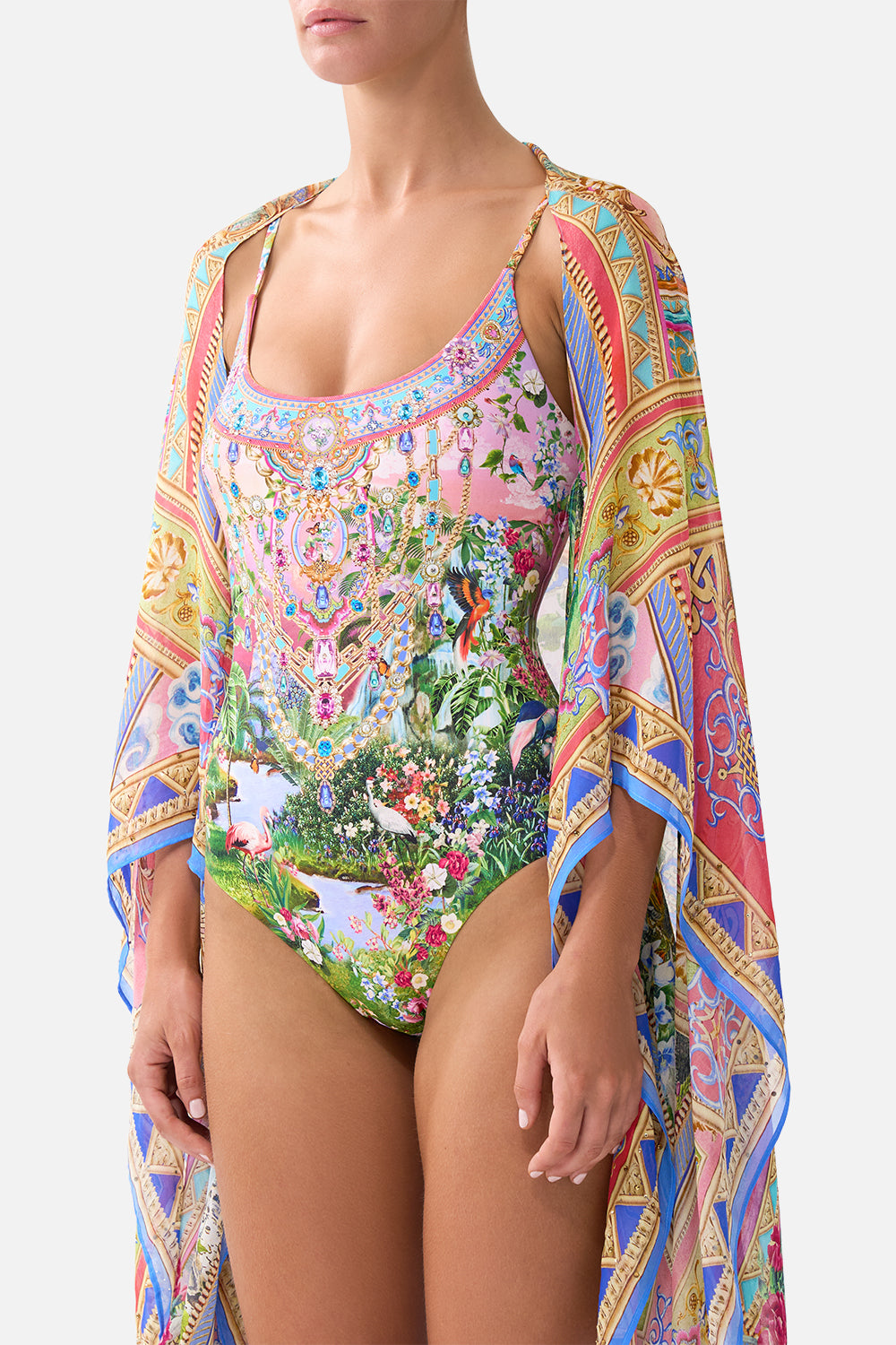 The CAMILLA SILK CHIFFON SHRUG TURKISH DELIGHT