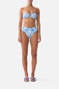 BANDEAU BIKINI TOP WITH U RING FRONT TRIM OTTOMAN OPULENCE