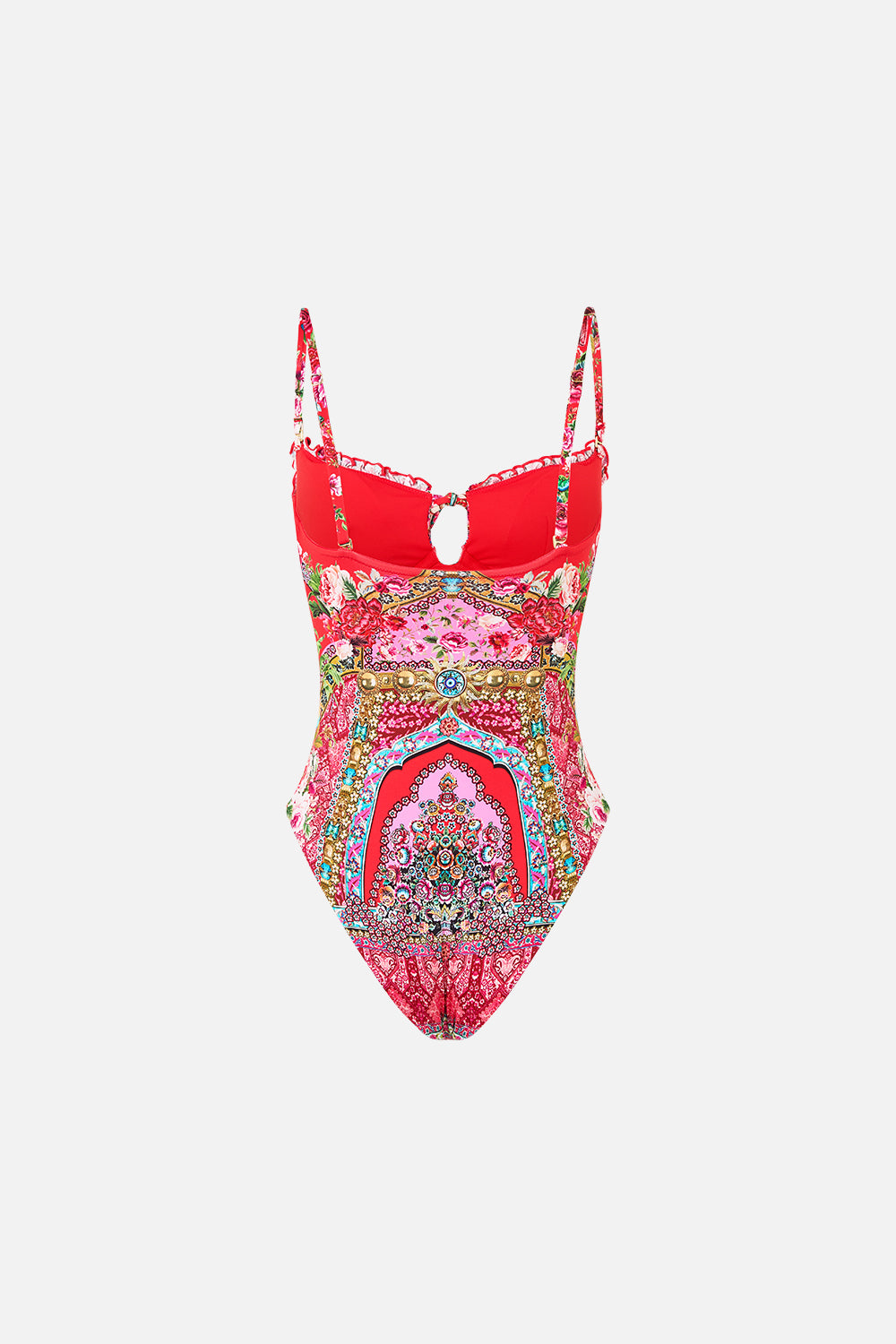 RUCHED CUP UNDERWIRE ONE PIECE WITH FRONT TIE HEIRLOOM EMPIRE