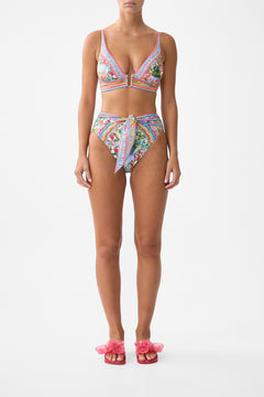 HIGH WAIST BIKINI BOTTOM WITH WAIST TIE TURKISH DELIGHT