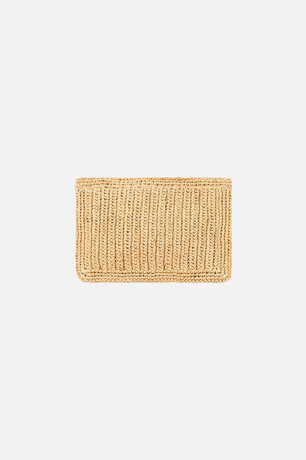 The CAMILLA RAFFIA CLUTCH WITH CHARMS NATURAL