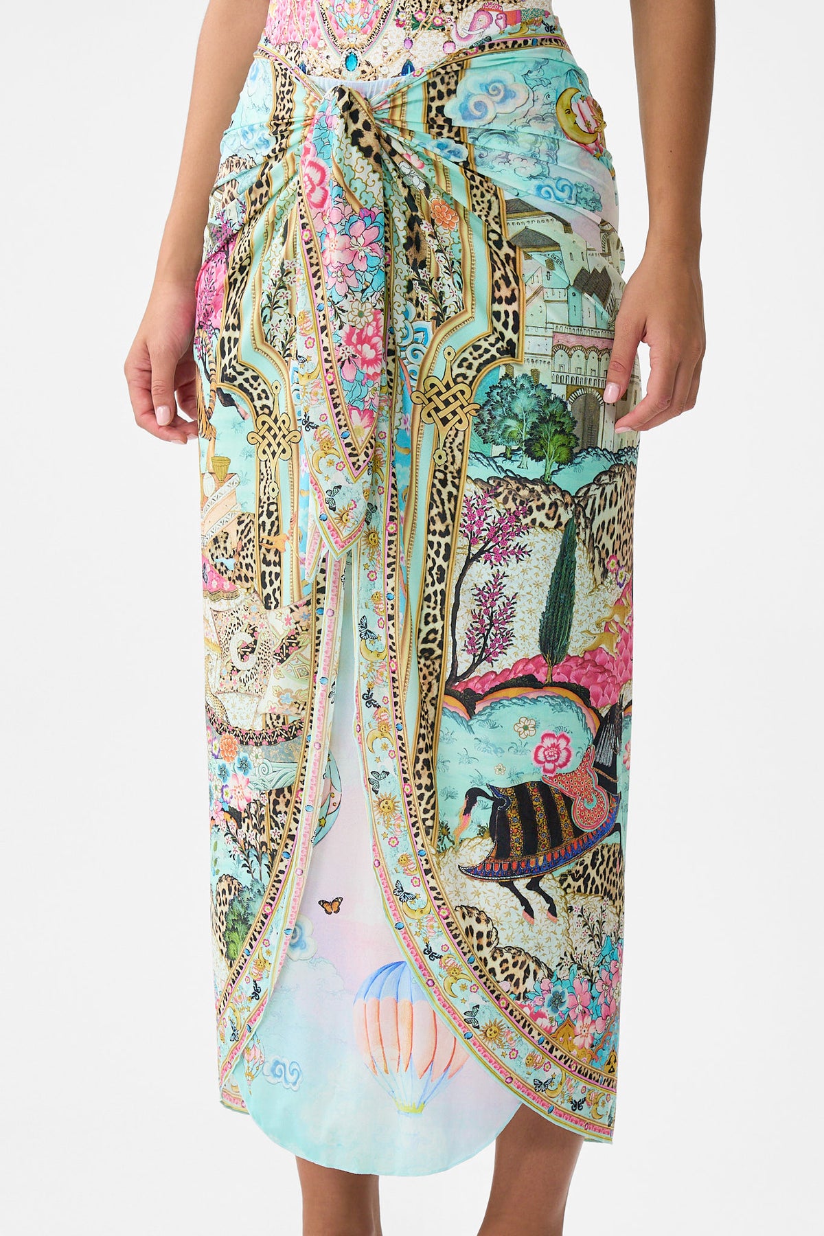 The CAMILLA LAYERED MAXI SARONG WITH TIE FRONT MINIATURE MOMENTS
