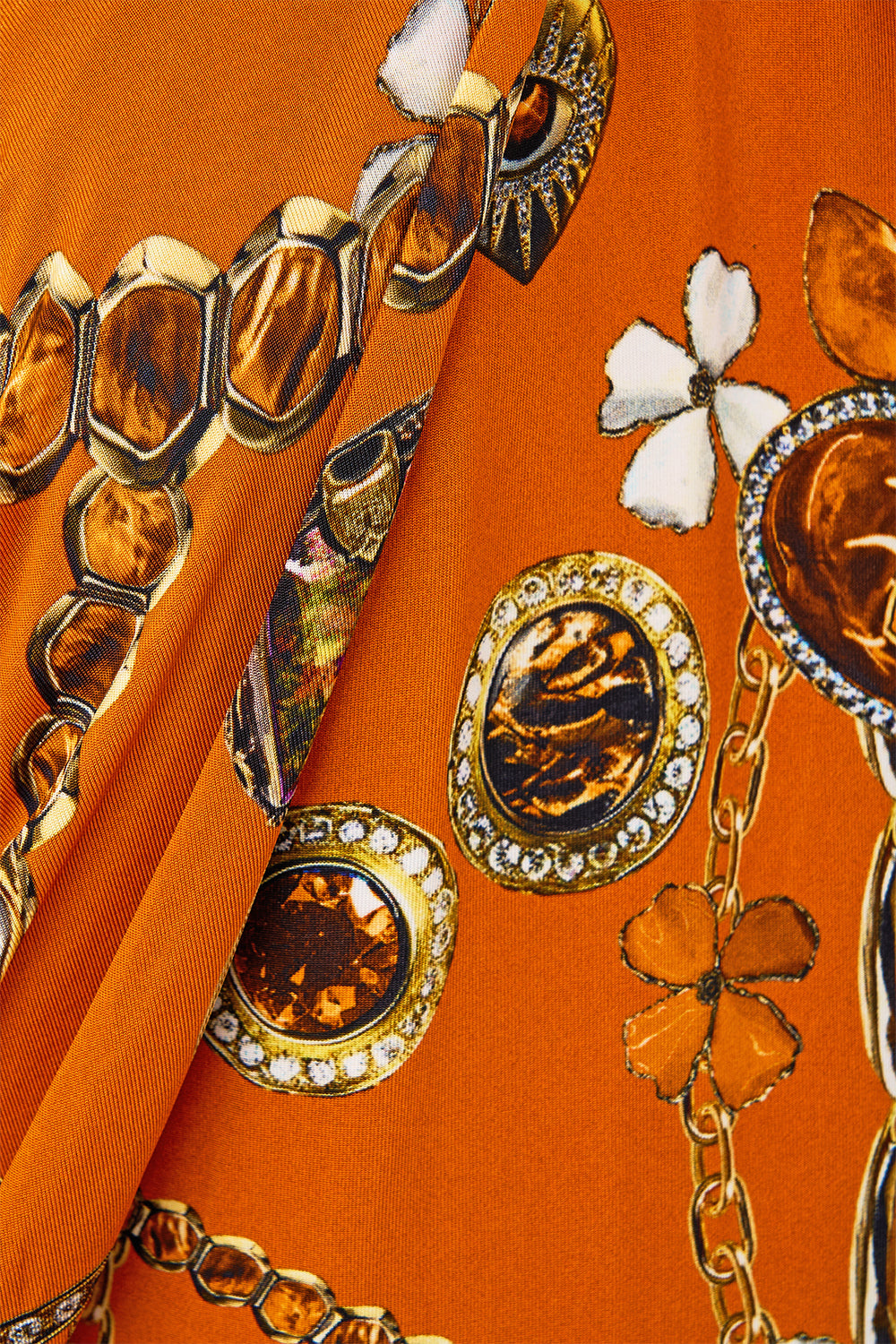 The CAMILLA DRAPED SLEEVE DRESS WITH HARDWARE TALISMANS OF TURKIYE
