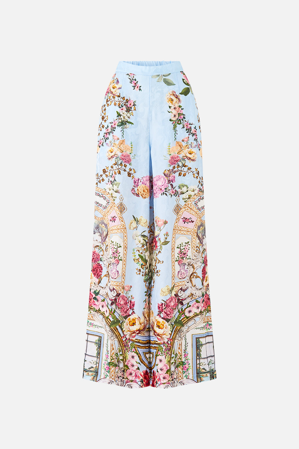 The CAMILLA MINIMAL WIDE LEG PANT TILED IN TIME
