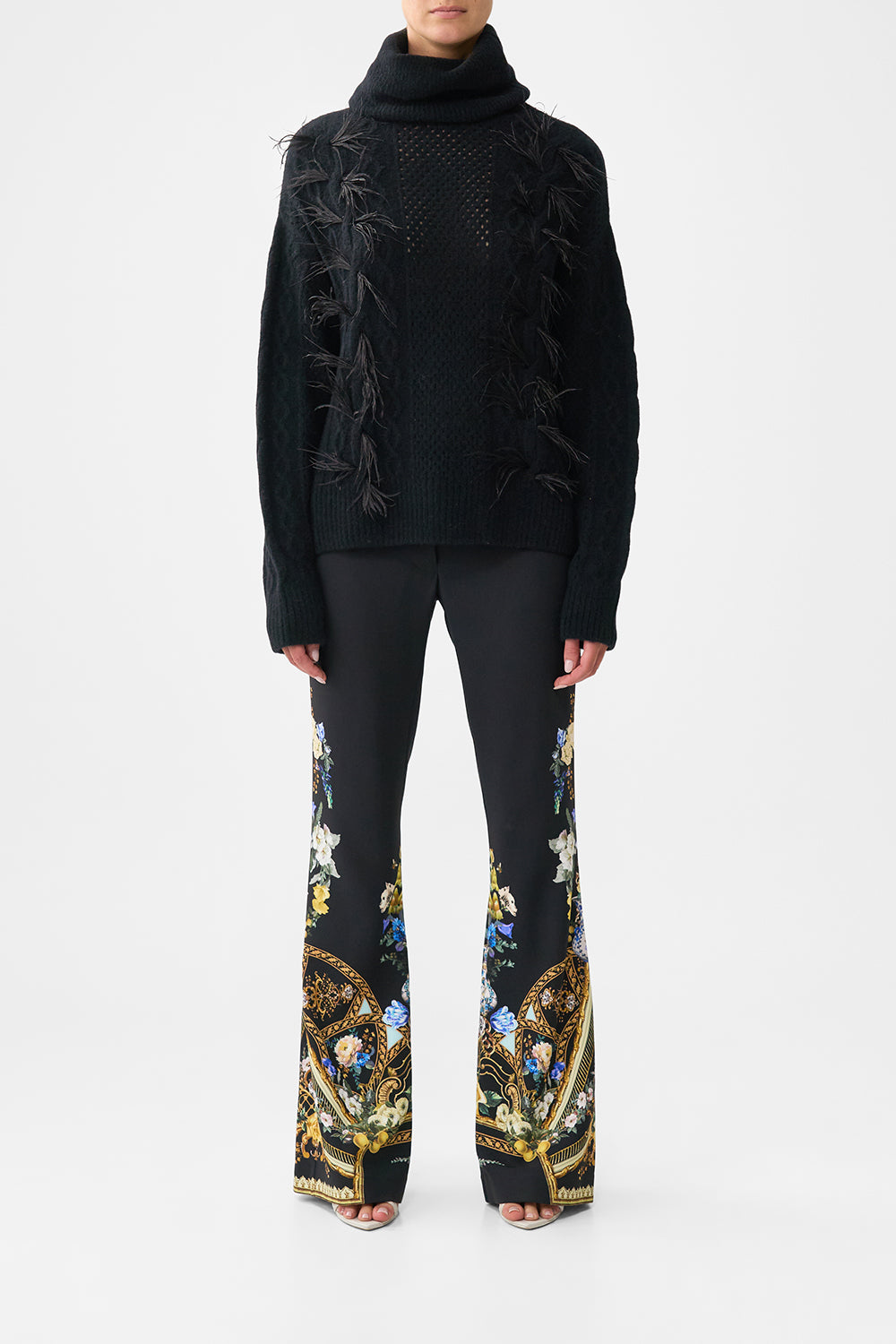 The CAMILLA ROLL NECK JUMPER- BLACK OTTOMAN ELEGANCEOTTOMAN ELEGANCE