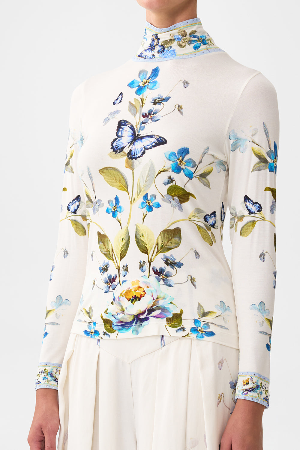 The CAMILLA JERSEY TURTLENECK BOTANICAL BALLADS